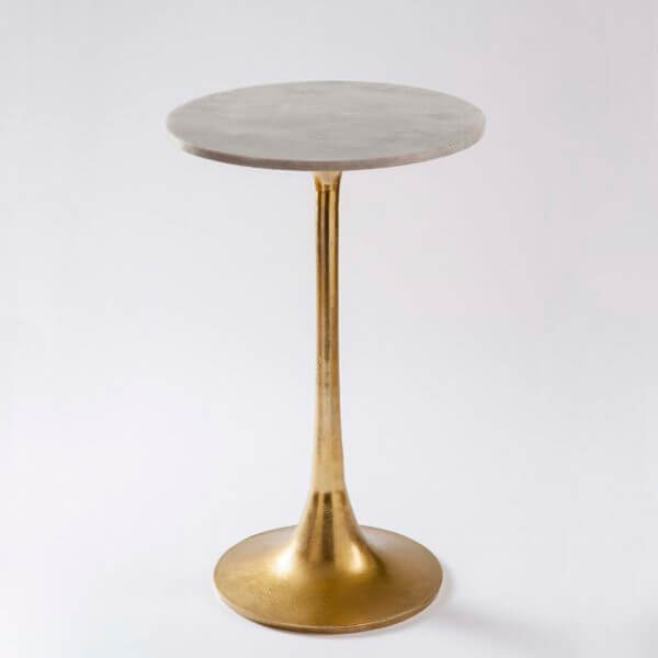 Marble Top Gold Side Table