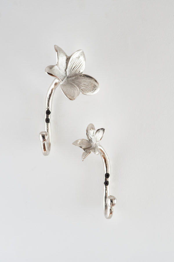 Silver Flower Wall hooks