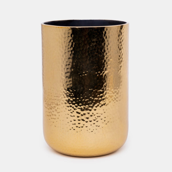 Metal gold vase