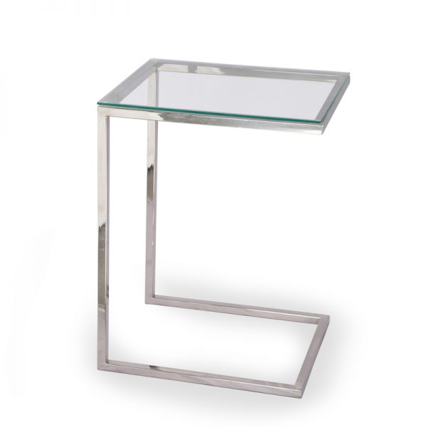 C shaped metal table for living room