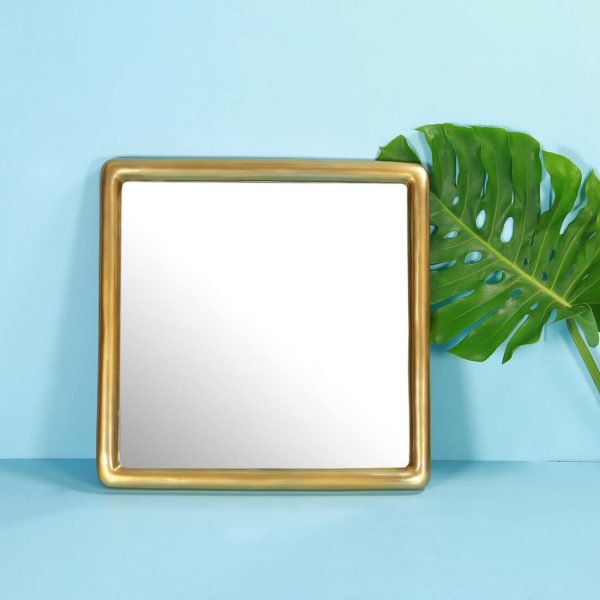 Square Gold Mirror