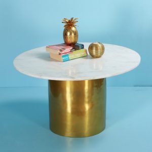 Gold coffee table for living room