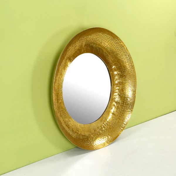 topbrass : Gold round mirror
