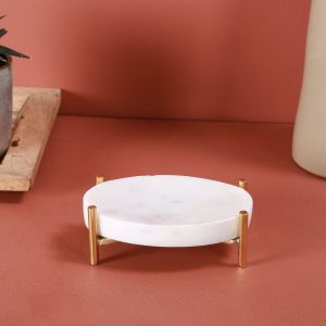 Brass and Marble soap dish