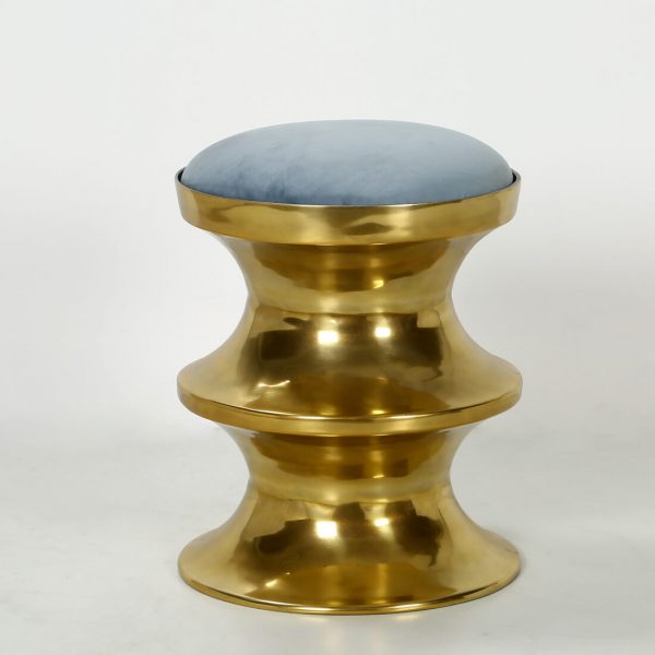 Foot stool gold : topbrass