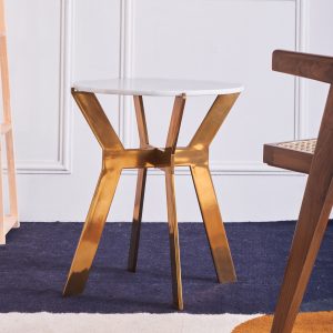 Gold side table for living room