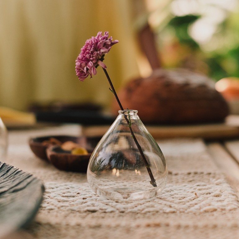 Glass bud vase