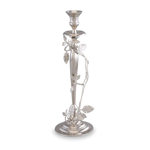 silver candle stand