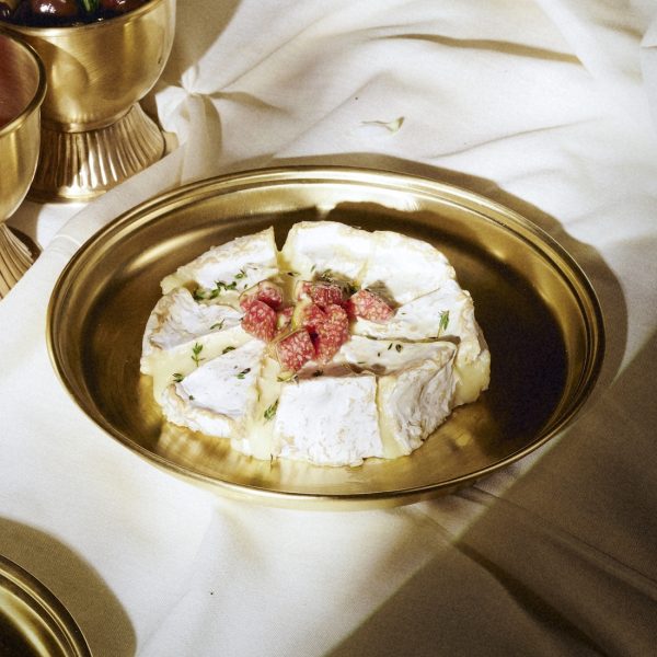 brass snacks plate